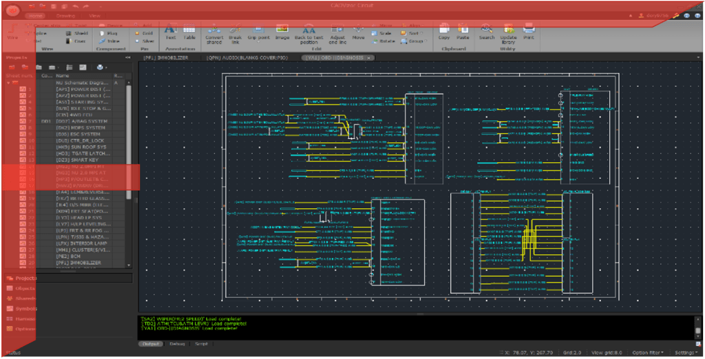 Visual flow highlighted by F pattern on CADvizor software interface.